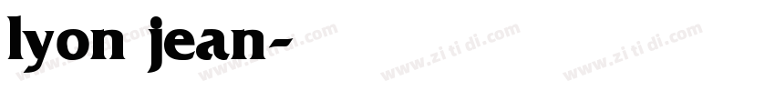 lyon jean字体转换